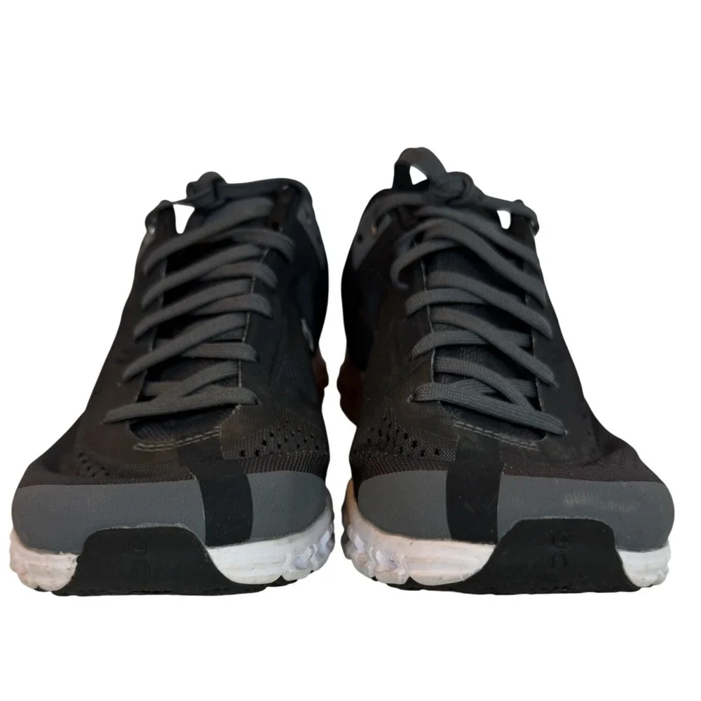 On Cloudflow Running Shoes Black Peach Charcoal Swiss Engineering Sneakers